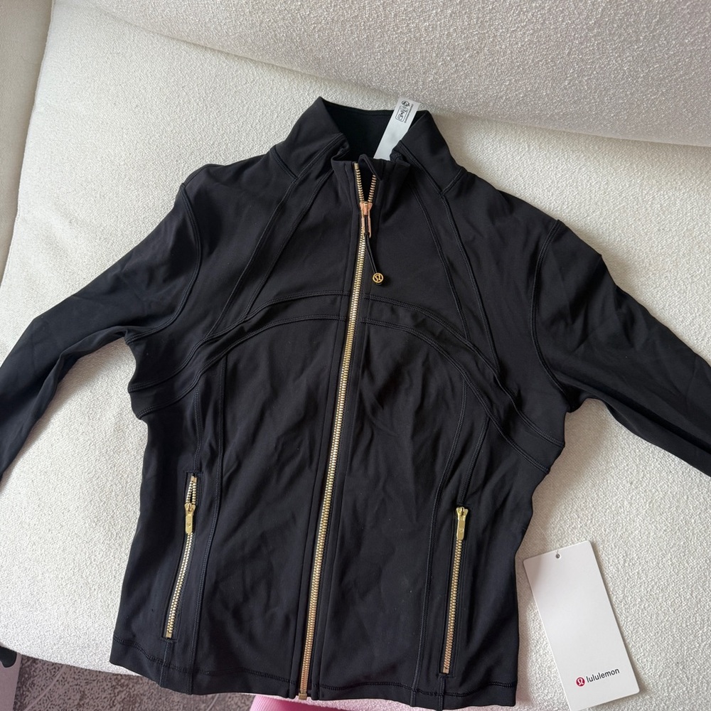 Lululemon Athletica Black Jacket with Gold Zipper
